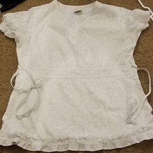 White Scrub top size medium
